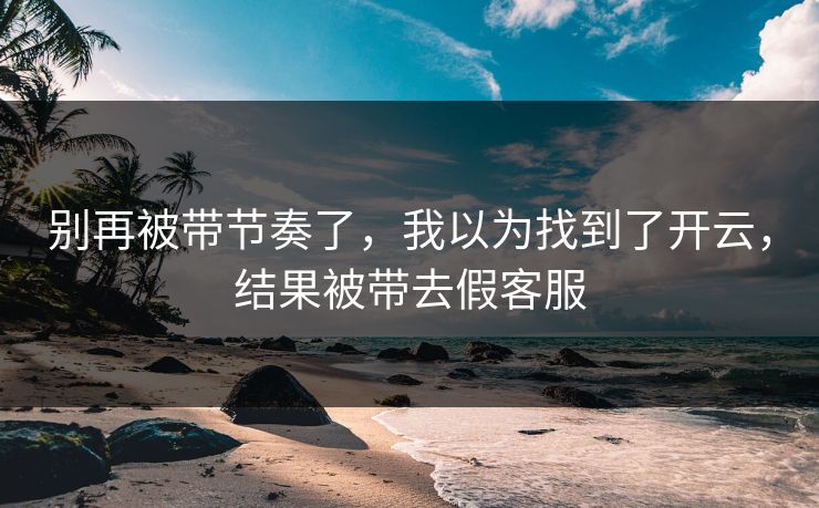 别再被带节奏了，我以为找到了开云，结果被带去假客服