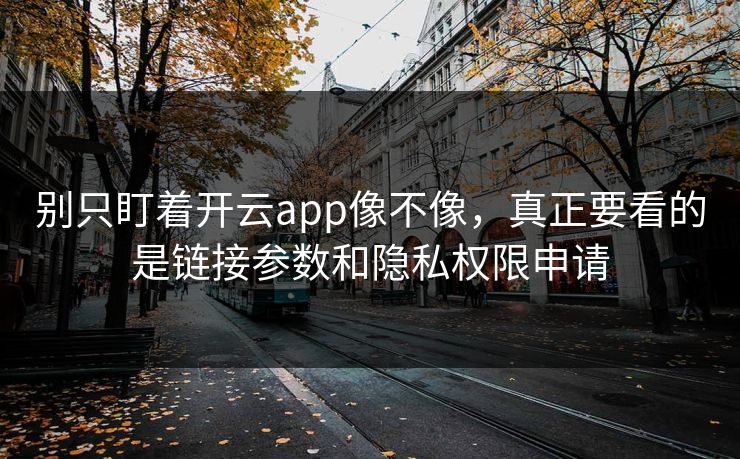 别只盯着开云app像不像，真正要看的是链接参数和隐私权限申请